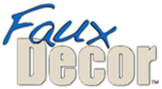 Faux Decor Logo- bright blue and tan4